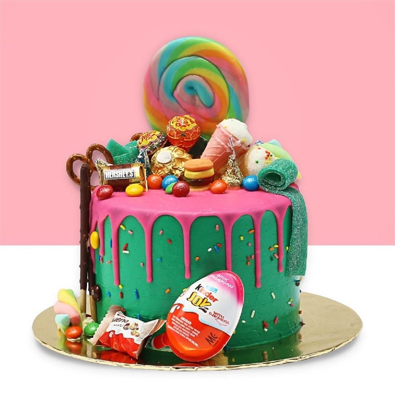 candy wonderland design cake