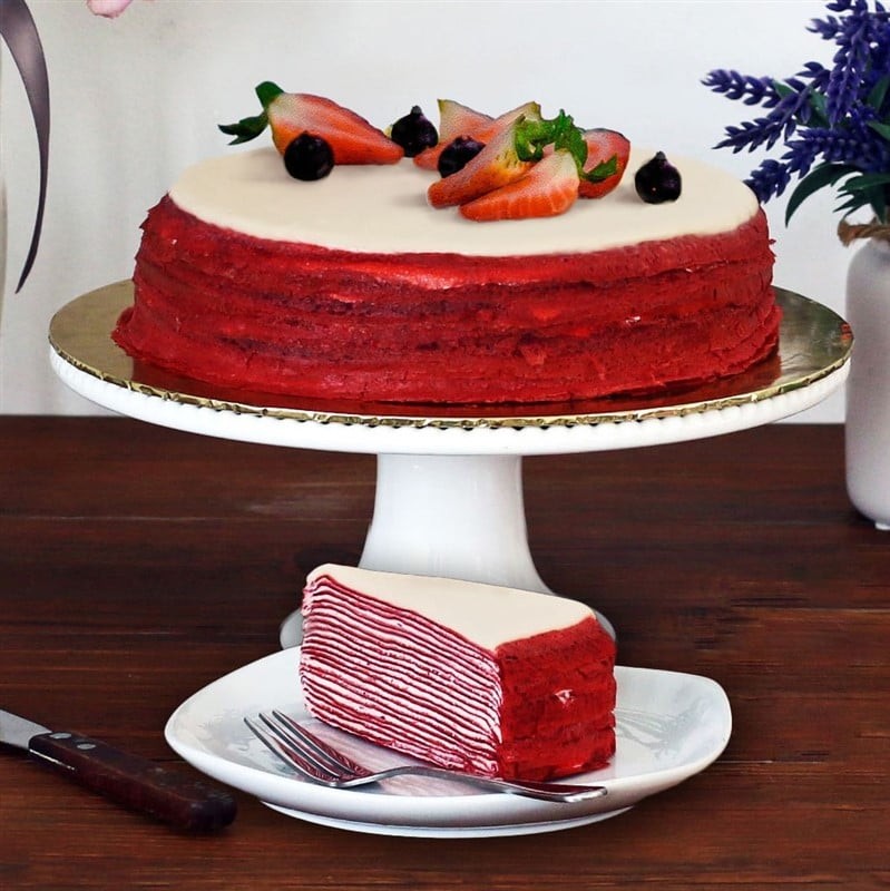 Red Velvet Crepe Cake - JUNANDUS